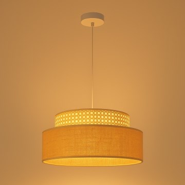 Lustra ar auklu BOHO 1xE27/60W/230V d. 40 cm rotanga