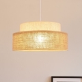 Lustra ar auklu BOHO 1xE27/60W/230V krēmkrāsa/bēša
