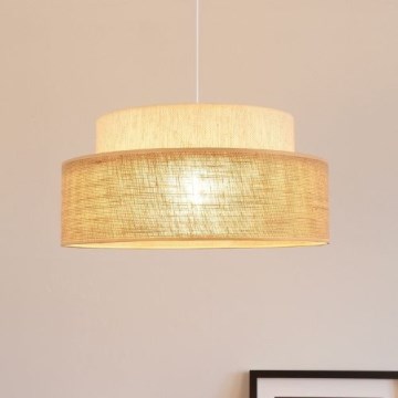 Lustra ar auklu BOHO 1xE27/60W/230V krēmkrāsa/bēša