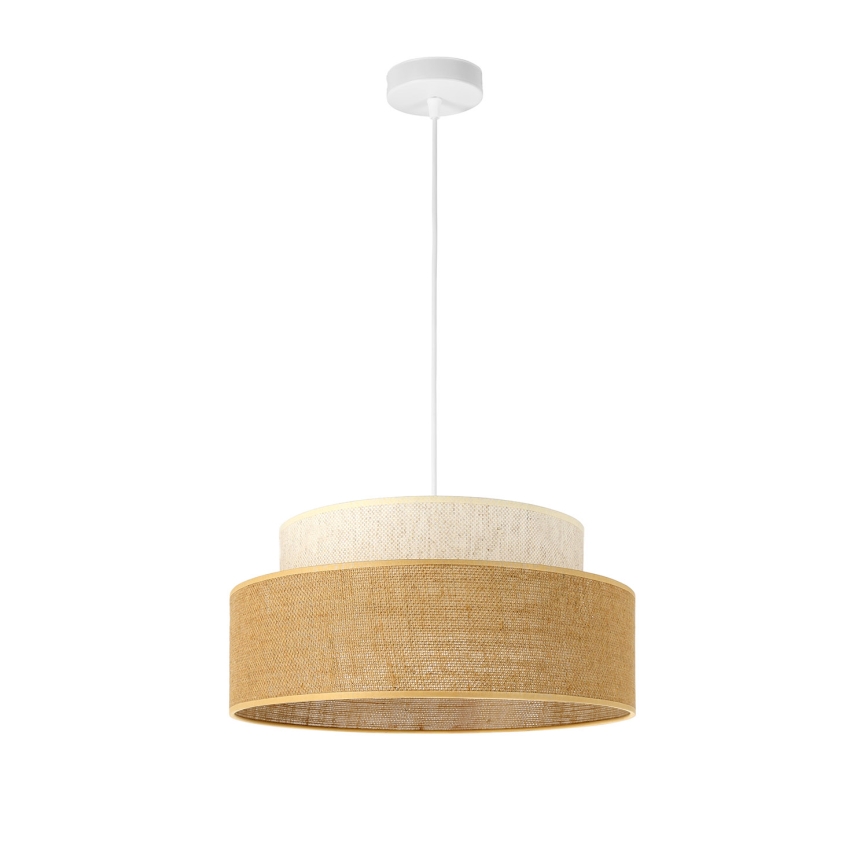 Lustra ar auklu BOHO 1xE27/60W/230V krēmkrāsa/bēša