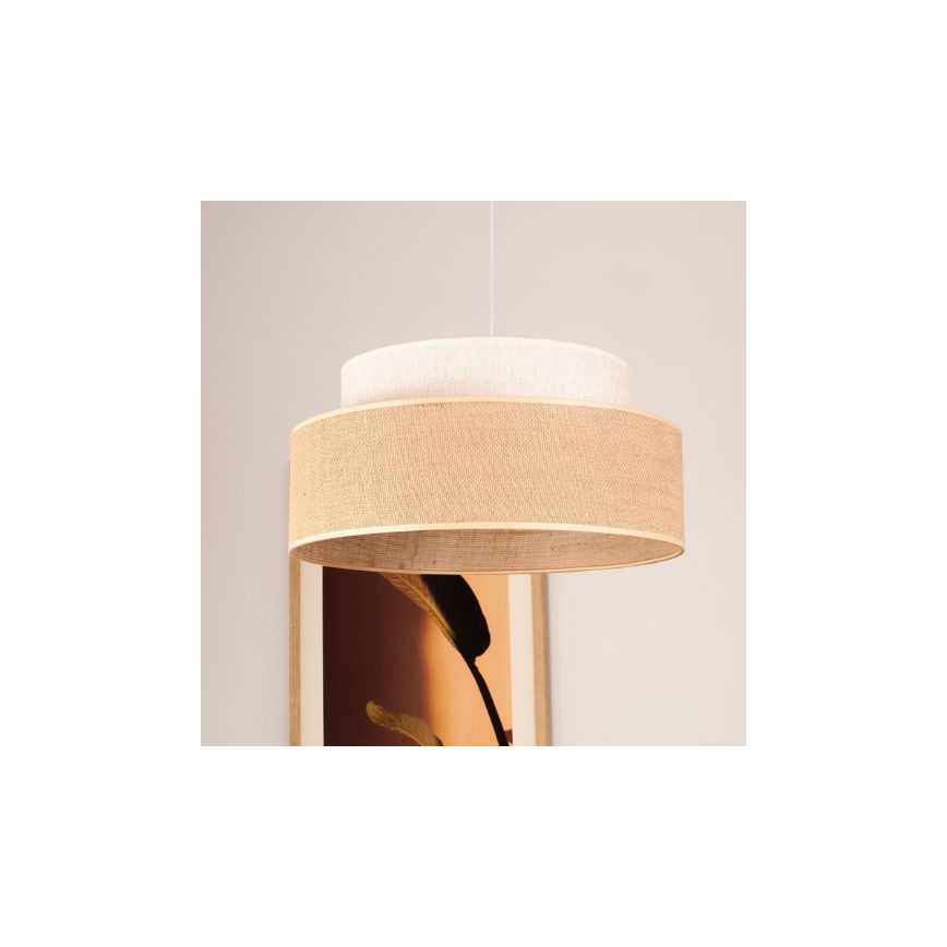 Lustra ar auklu BOHO 1xE27/60W/230V krēmkrāsa/bēša