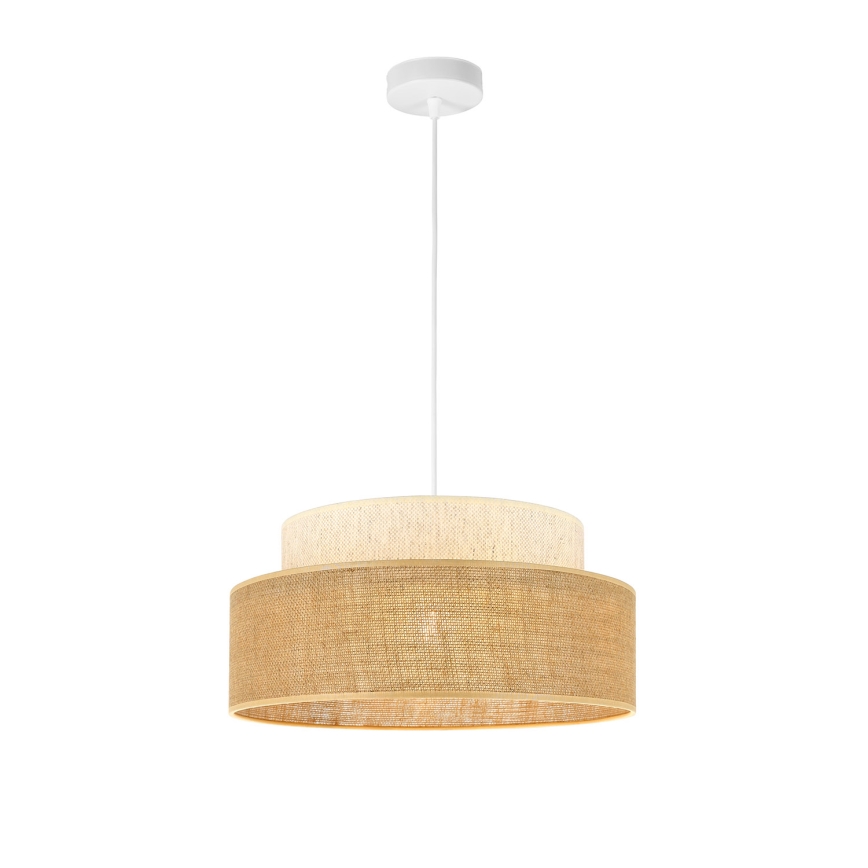 Lustra ar auklu BOHO 1xE27/60W/230V krēmkrāsa/bēša
