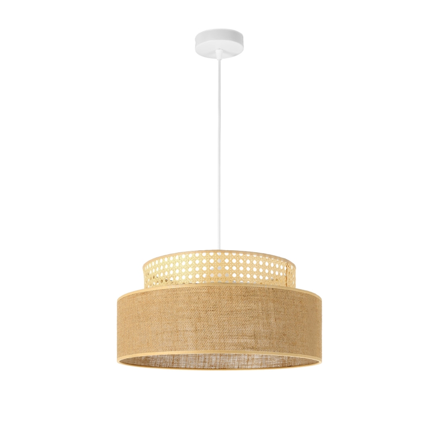 Lustra ar auklu BOHO 1xE27/60W/230V rotanga