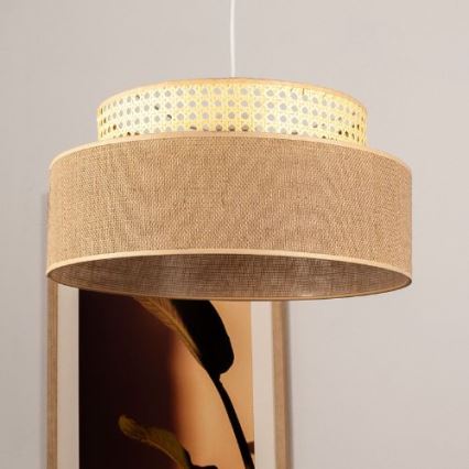 Lustra ar auklu BOHO 1xE27/60W/230V rotanga