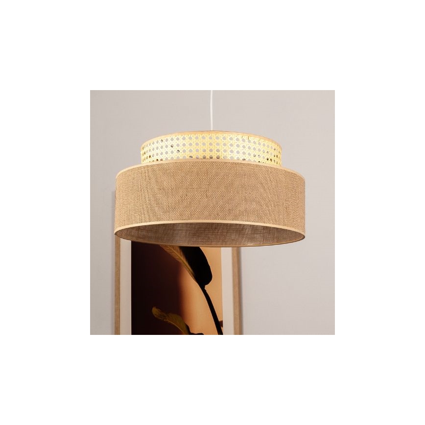 Lustra ar auklu BOHO 1xE27/60W/230V rotanga