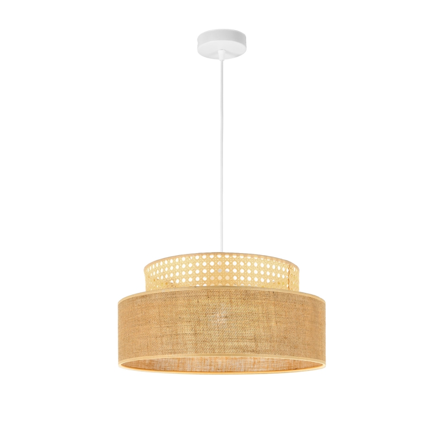 Lustra ar auklu BOHO 1xE27/60W/230V rotanga