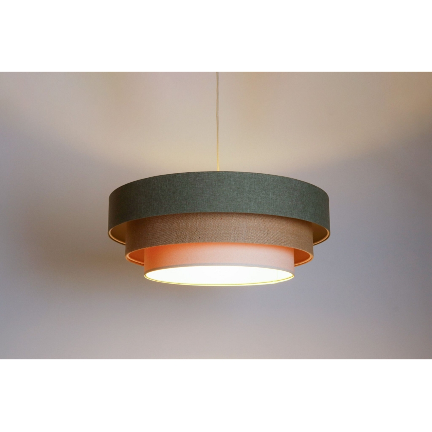 Lustra ar auklu BOHO TRINITI 1xE27/60W/230V pelēka/bēša/krēmkrāsa