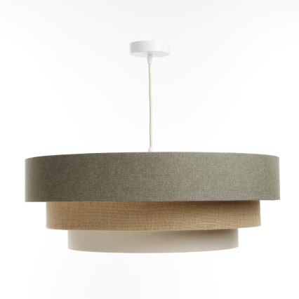 Lustra ar auklu BOHO TRINITI 1xE27/60W/230V pelēka/bēša/krēmkrāsa