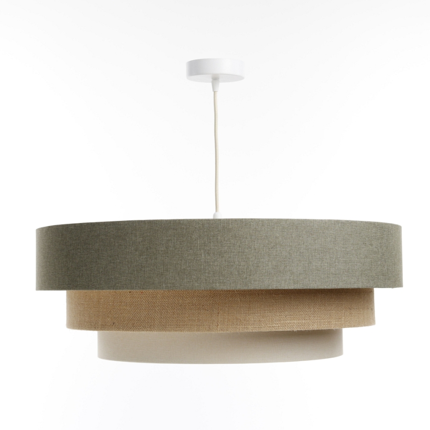 Lustra ar auklu BOHO TRINITI 1xE27/60W/230V pelēka/bēša/krēmkrāsa
