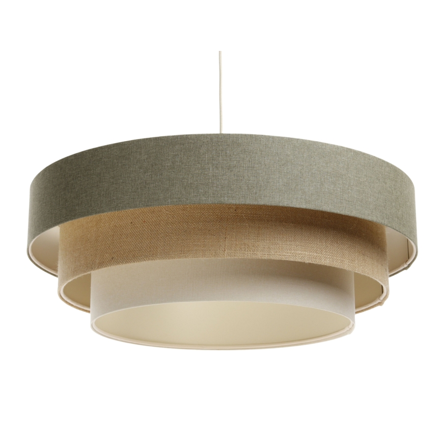 Lustra ar auklu BOHO TRINITI 1xE27/60W/230V pelēka/bēša/krēmkrāsa