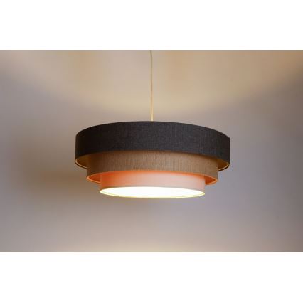 Lustra ar auklu BOHO TRINITI 1xE27/60W/230V pelēka/bēša/krēmkrāsa
