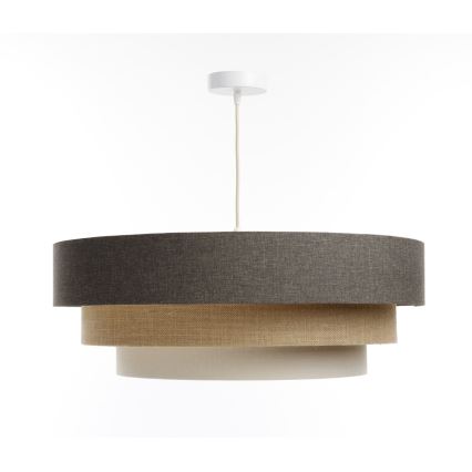 Lustra ar auklu BOHO TRINITI 1xE27/60W/230V pelēka/bēša/krēmkrāsa