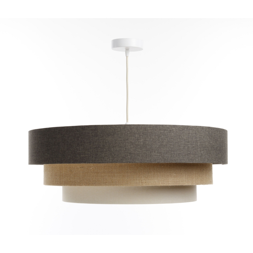 Lustra ar auklu BOHO TRINITI 1xE27/60W/230V pelēka/bēša/krēmkrāsa