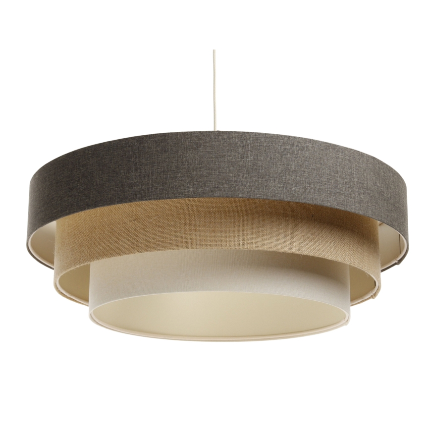 Lustra ar auklu BOHO TRINITI 1xE27/60W/230V pelēka/bēša/krēmkrāsa