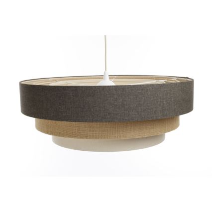 Lustra ar auklu BOHO TRINITI 1xE27/60W/230V pelēka/bēša/krēmkrāsa