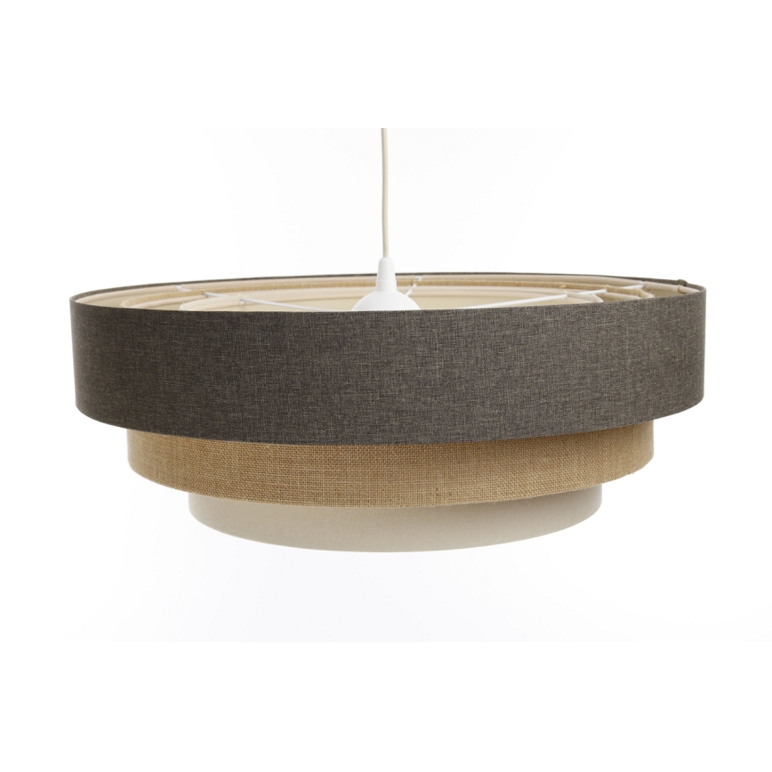 Lustra ar auklu BOHO TRINITI 1xE27/60W/230V pelēka/bēša/krēmkrāsa