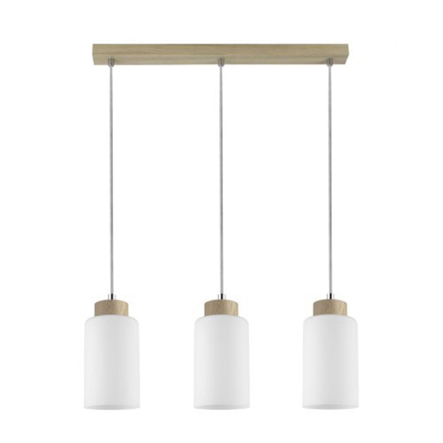 Lustra ar auklu BOSCO 3xE27/60W/230V ozols