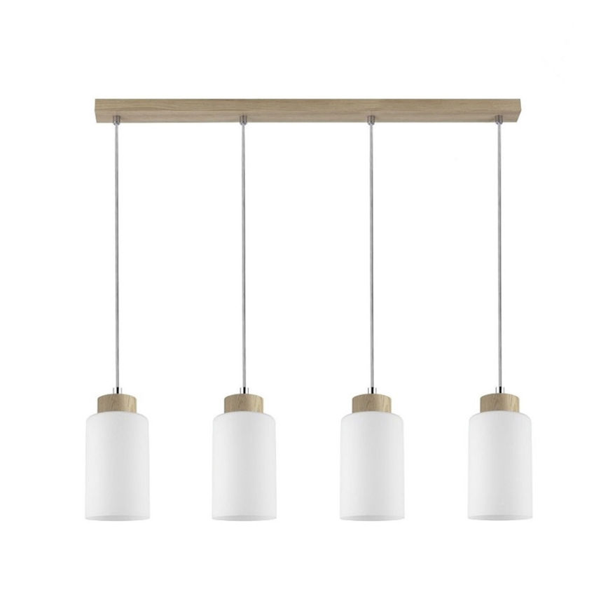 Lustra ar auklu BOSCO 4xE27/60W/230V ozols