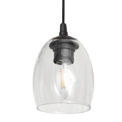 Lustra ar auklu BRILLANT 1xE27/15W/230V caurspīdīga