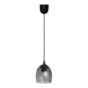 Lustra ar auklu BRILLANT 1xE27/15W/230V pelēka