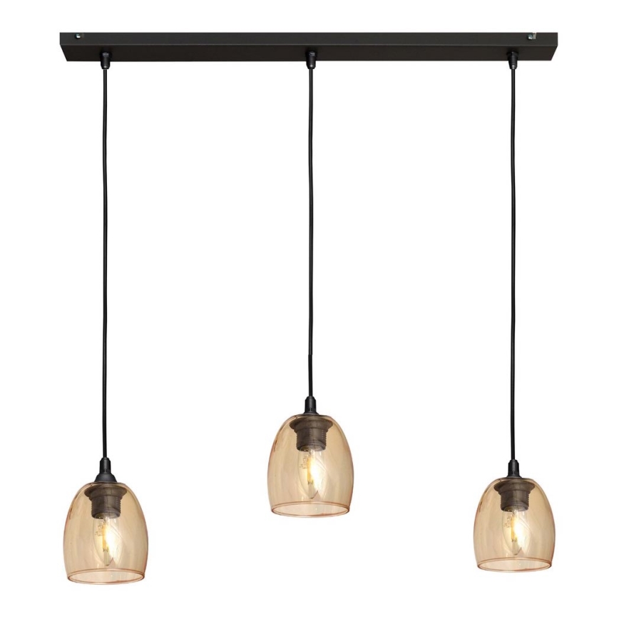 Lustra ar auklu BRILLANT 3xE27/15W/230V bēša