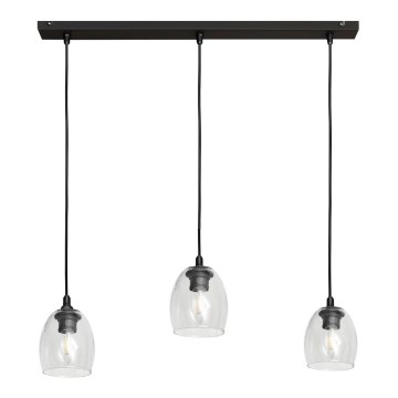 Lustra ar auklu BRILLANT 3xE27/15W/230V caurspīdīga