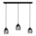 Lustra ar auklu BRILLANT 3xE27/15W/230V pelēka