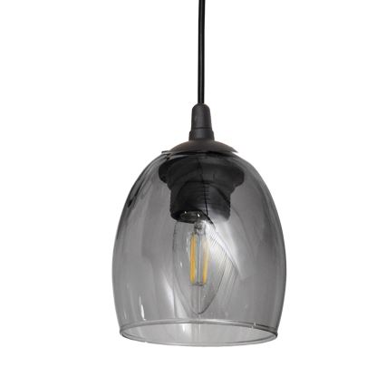 Lustra ar auklu BRILLANT 3xE27/15W/230V pelēka