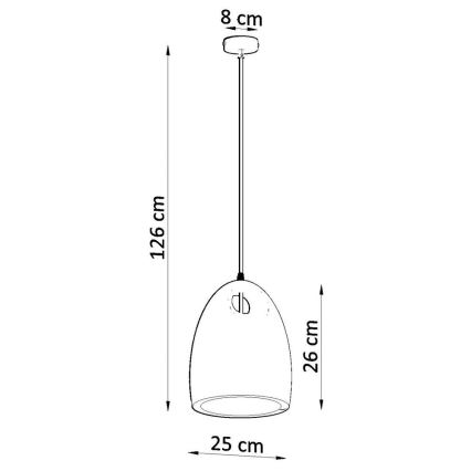 Lustra ar auklu BUKANO 1xE27/60W/230V