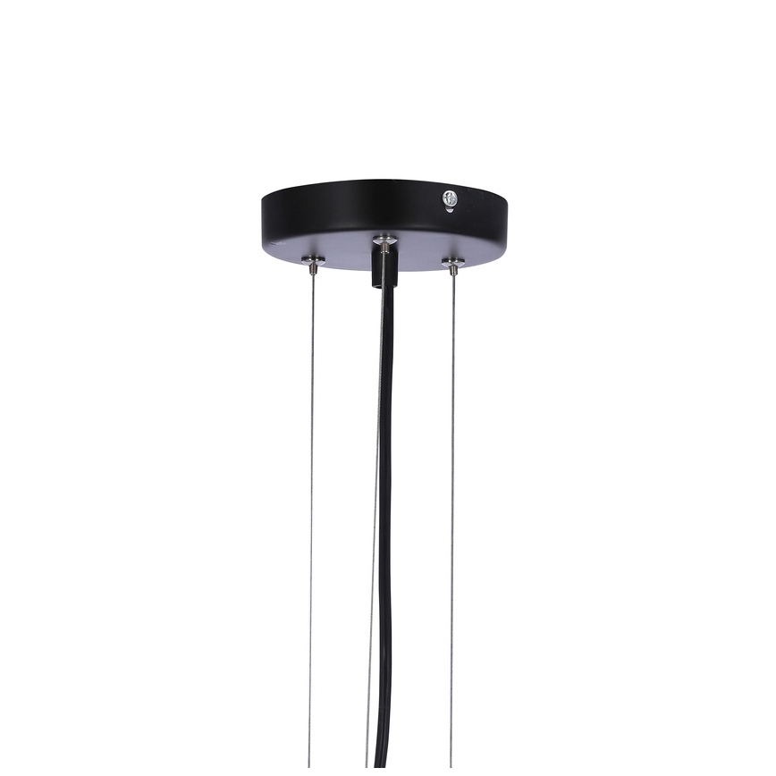 Lustra ar auklu CALDERA 3xE27/60W/230V melna