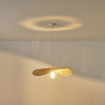 Lustra ar auklu CALYPSO 1xE27/15W/230V d. 55 cm bambusa