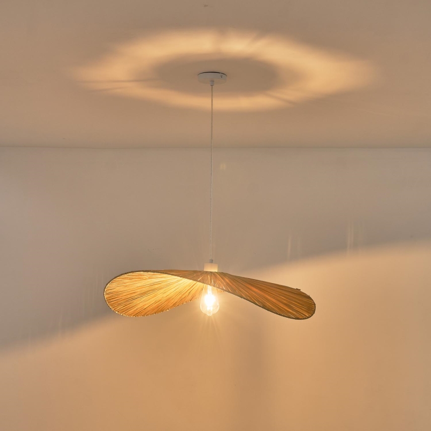 Lustra ar auklu CALYPSO 1xE27/40W/230V d. 70 cm bambusa
