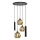 Lustra ar auklu CALYPSO 2xGU10/60W/230V + 3xE27/60W melna/zelta