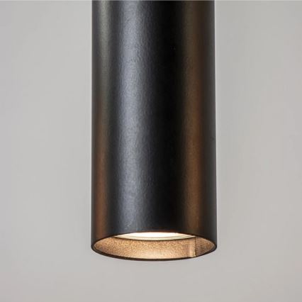 Lustra ar auklu CALYPSO 2xGU10/60W/230V + 3xE27/60W melna/zelta