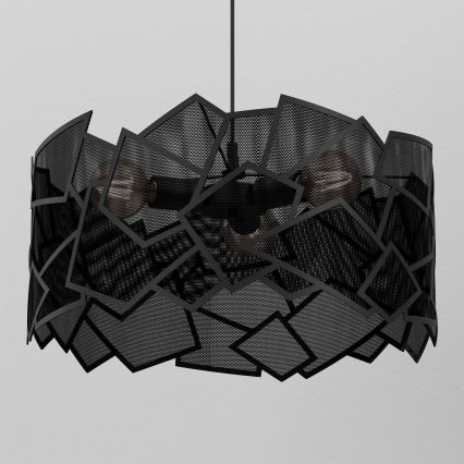 Lustra ar auklu CAMO 3xE27/15W/230V melna