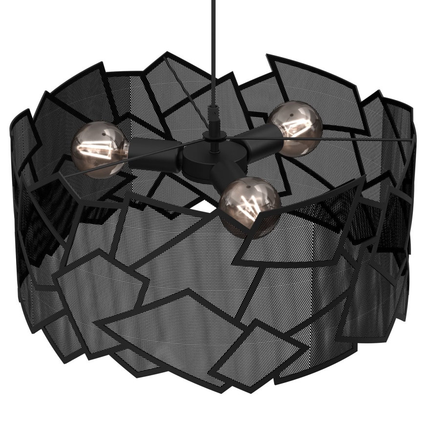 Lustra ar auklu CAMO 3xE27/15W/230V melna