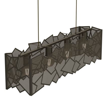 Lustra ar auklu CAMO 4xE27/15W/230V zelta