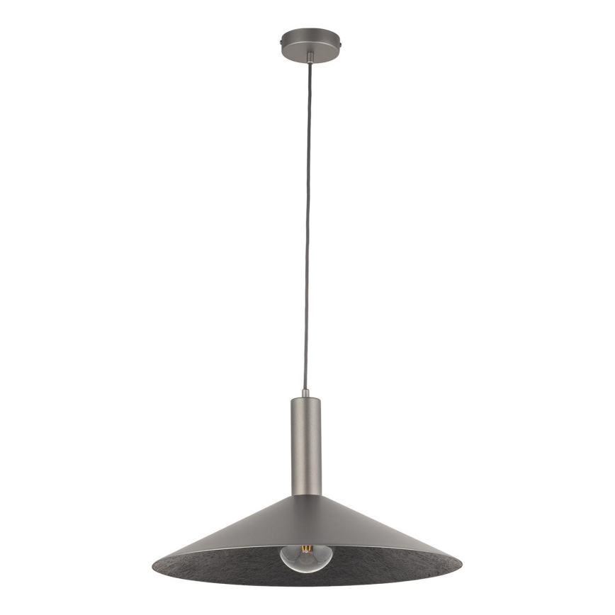 Lustra ar auklu CAPRI 1xE27/15W/230V d. 50 cm antracīta/pelēka