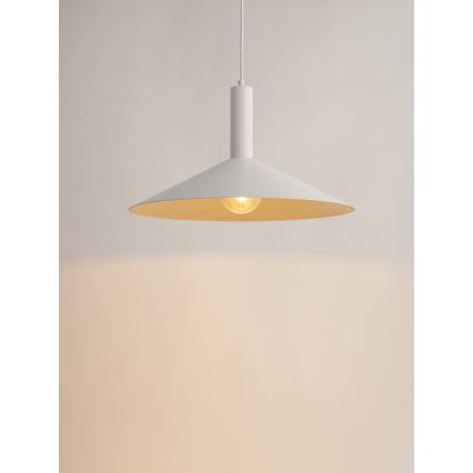 Lustra ar auklu CAPRI 1xE27/15W/230V d. 50 cm balta/zelta