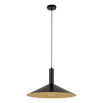 Lustra ar auklu CAPRI 1xE27/15W/230V d. 50 cm melna/zelta