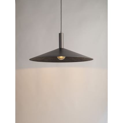 Lustra ar auklu CAPRI 1xE27/15W/230V d. 70 cm antracīta/pelēka