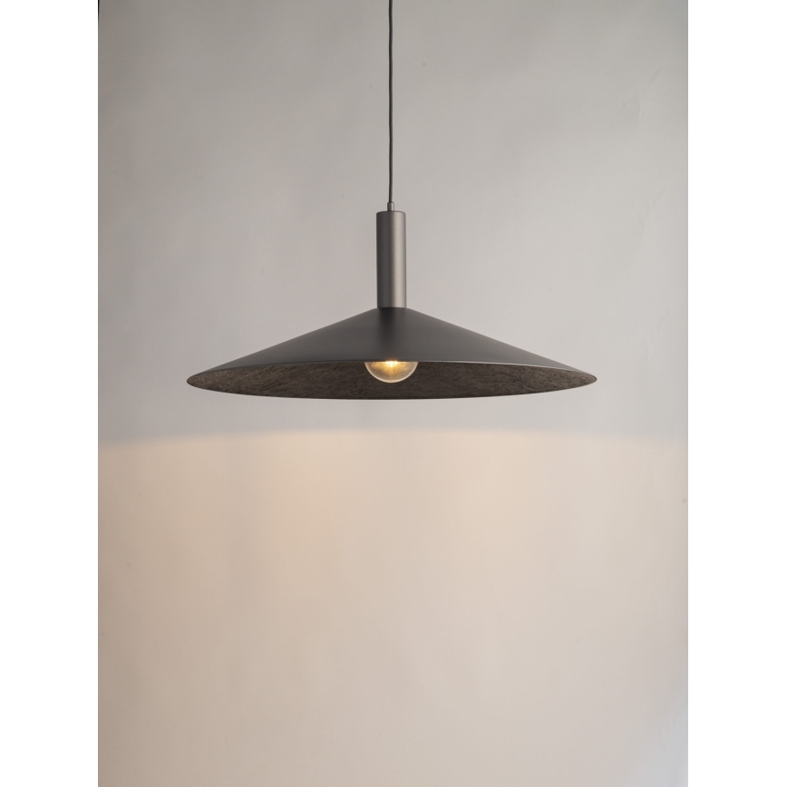 Lustra ar auklu CAPRI 1xE27/15W/230V d. 70 cm antracīta/pelēka
