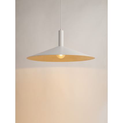 Lustra ar auklu CAPRI 1xE27/15W/230V d. 70 cm balta/zelta