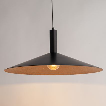 Lustra ar auklu CAPRI 1xE27/15W/230V d. 70 cm melna/varš