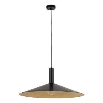 Lustra ar auklu CAPRI 1xE27/15W/230V d. 70 cm melna/zelta