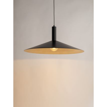 Lustra ar auklu CAPRI 1xE27/15W/230V d. 70 cm melna/zelta