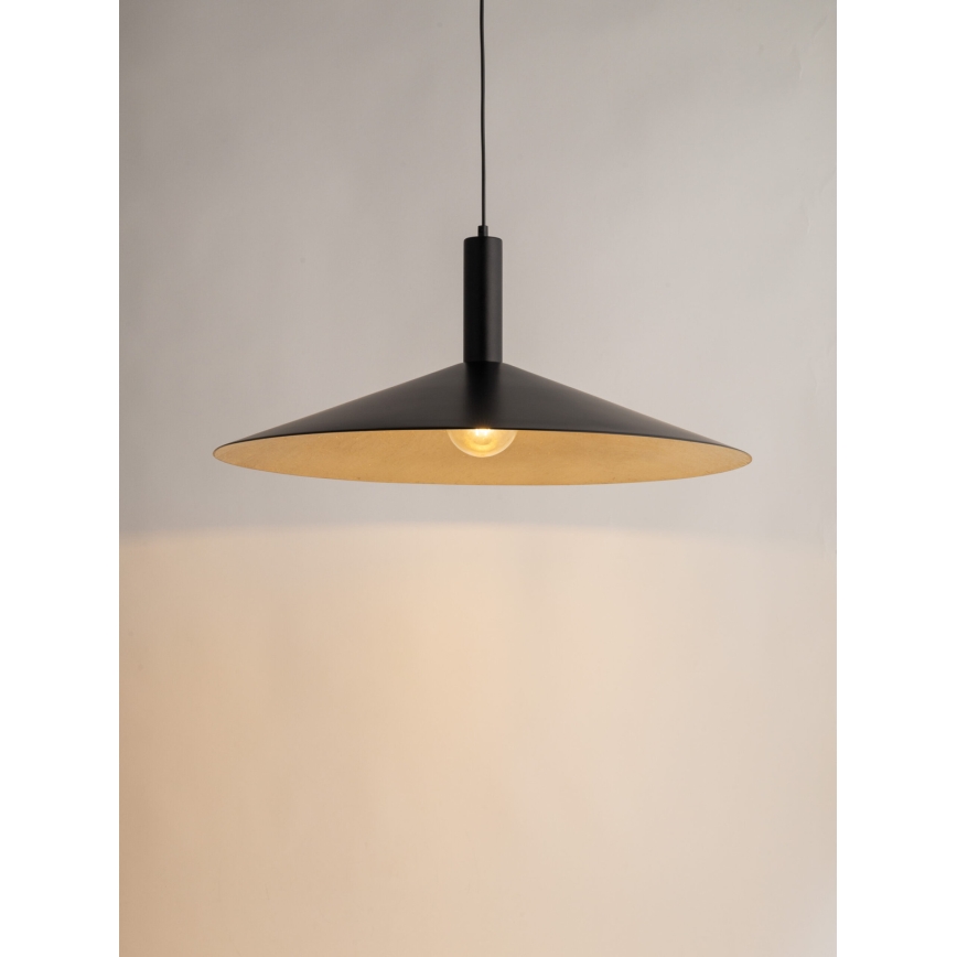 Lustra ar auklu CAPRI 1xE27/15W/230V d. 70 cm melna/zelta