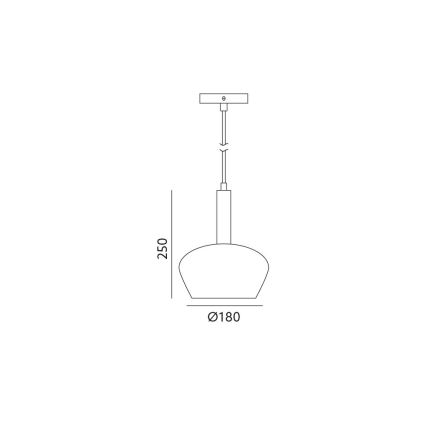 Lustra ar auklu CASA 1xGU10/25W/230V