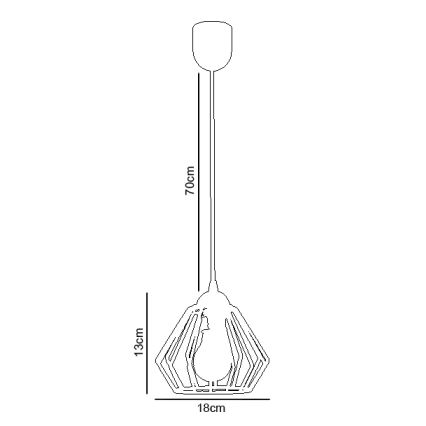 Lustra ar auklu CEED 1xE27/60W/230V balta