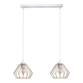 Lustra ar auklu CEED GOLD 2xE27/60W/230V balta/zelta